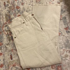 cream wrangler wide leg pants